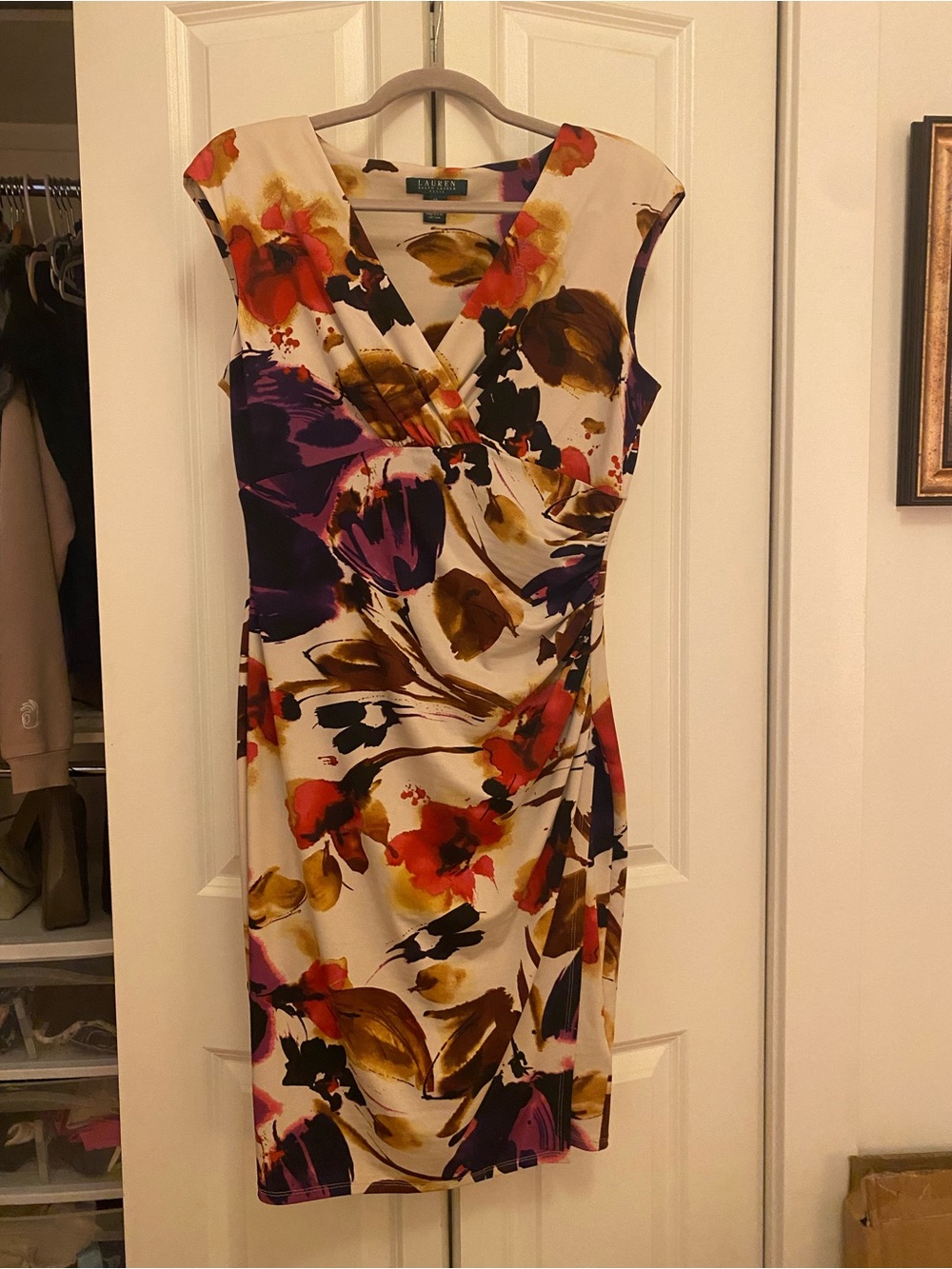 Lauren Ralph Lauren Jersey Floral Wrap Dress